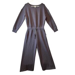 Spanx Air Essentials Off the Shoulder Wide Leg Jumpsuit Sz Medium Dark Gray New